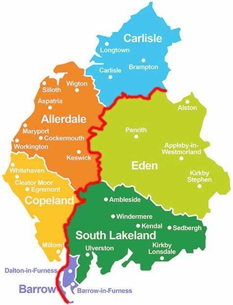 Map of Cumbria