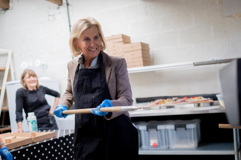 HRH The Duchess of Edinburgh enjoys Pizza Oven at Seatoller Farm