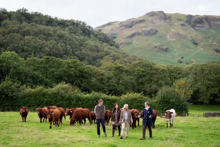 HRH The Duchess of Edinburgh visits Nook Farm in Borrowdale