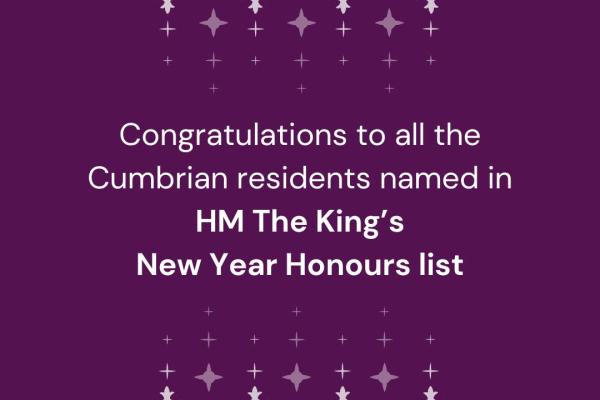 Congratulations to all Cumbrian Residents